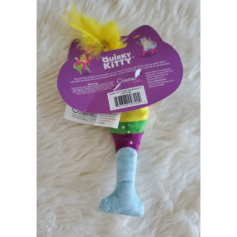 2 Quirky Kitty Purride Catnip Roll With Pride Skate & Pride Meowmosa Cat Toys
